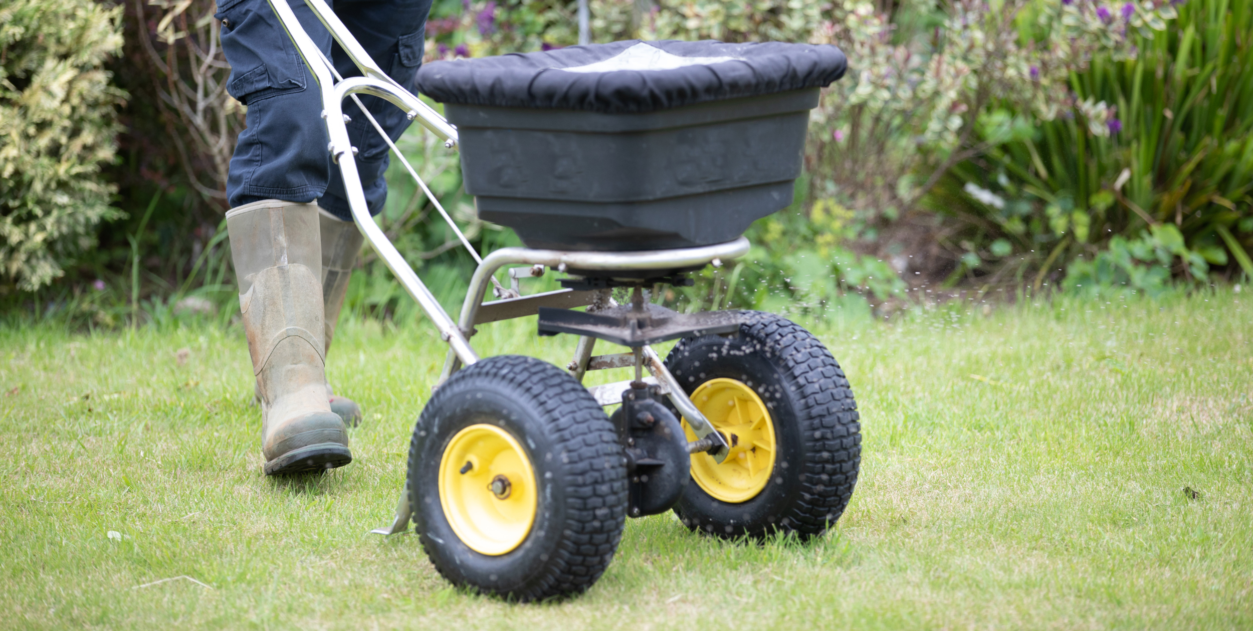 Image of yard being fertilised by Yard Space Innovations